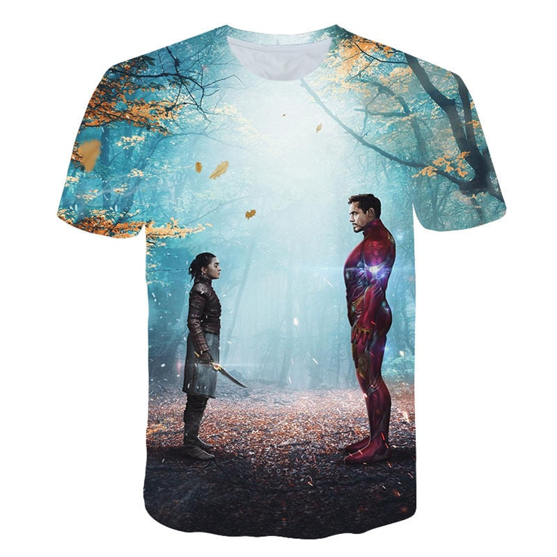Game of thrones And the Avengers Stark or Thanos Tshirt